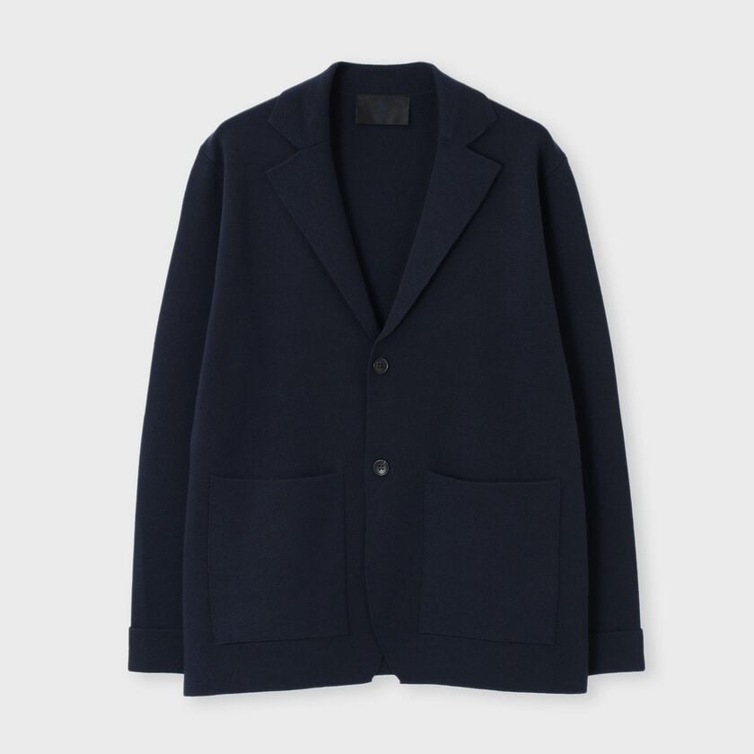 EFMW MILANO RIB KNIT JACKET [エクストラファインメリノ ニットジャケット]