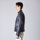 PADDED LEATHER BIKER JACKET