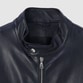 PADDED LEATHER BIKER JACKET