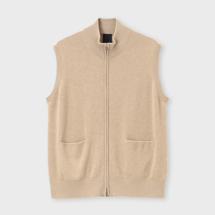 ホワイトカシミヤ ニットベスト / ボーム