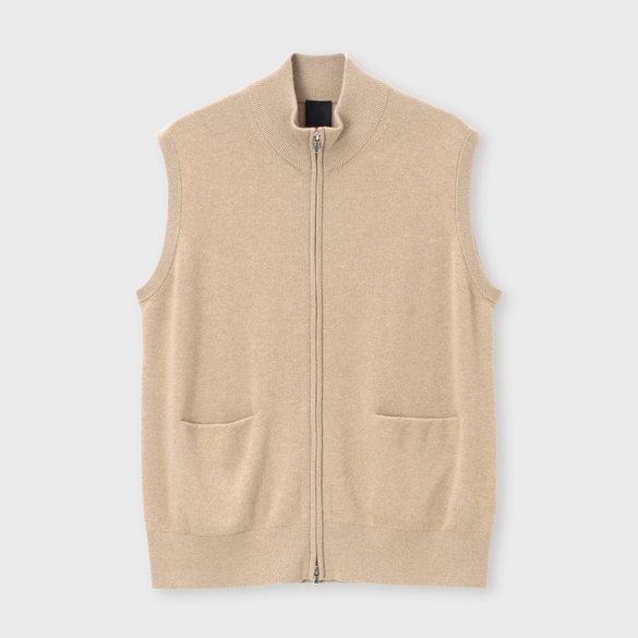 ホワイトカシミヤ ニットベスト / ボーム