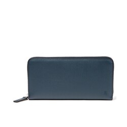 EMBOSSED LEATHER ROUND ZIP