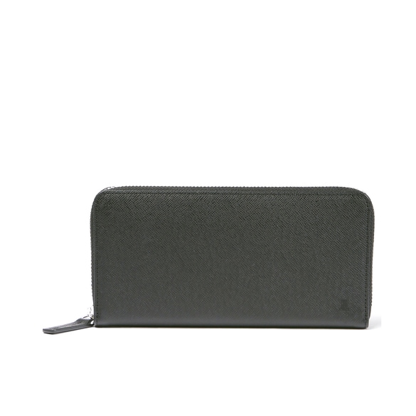 EMBOSSED LEATHER ROUND ZIP