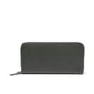 EMBOSSED LEATHER ROUND ZIP