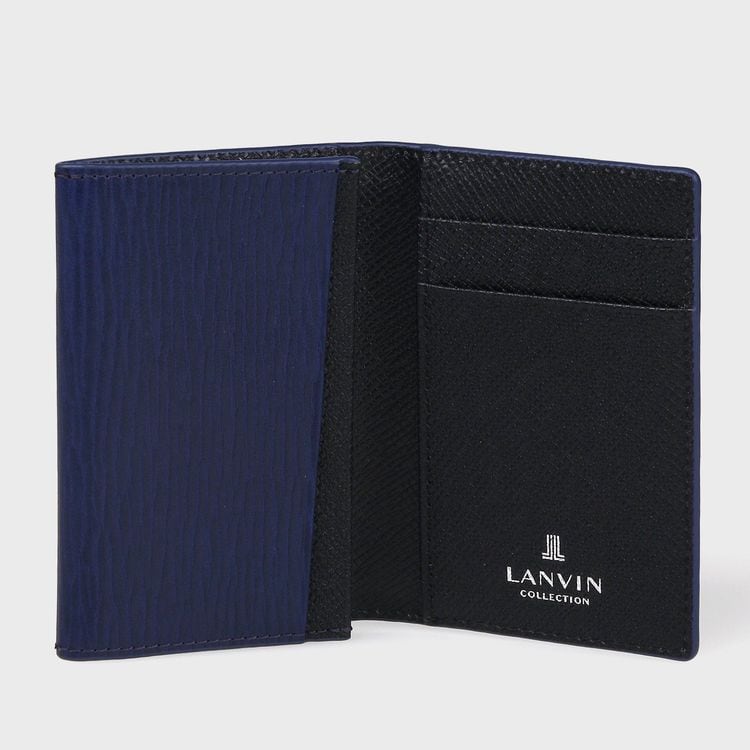 RHEIN” EMBOSSED LEATHER CARD CASE / エンボスレザー カードケース