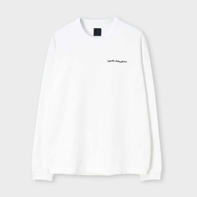 コットンシルケットスムース 長袖Tシャツ / フォン