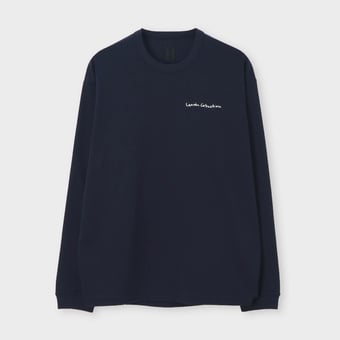 コットンシルケットスムース 長袖Tシャツ / フォン