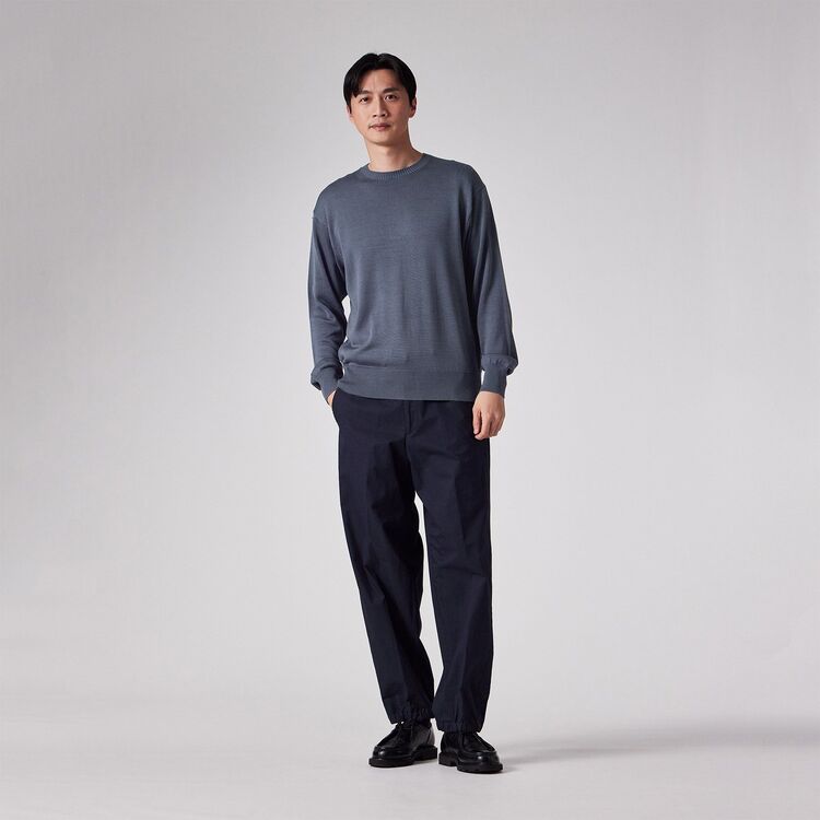 ランバンコレクション　ニット　プルオーバー　シルク　アルパカ　ブラック　40 シルク ニット / ソマレル｜ランバンコレクション(メンズ)公式