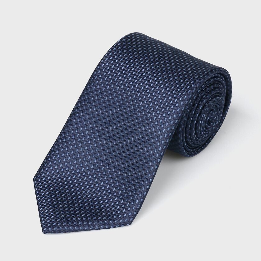 シルク テクスチャード ソリッド タイ