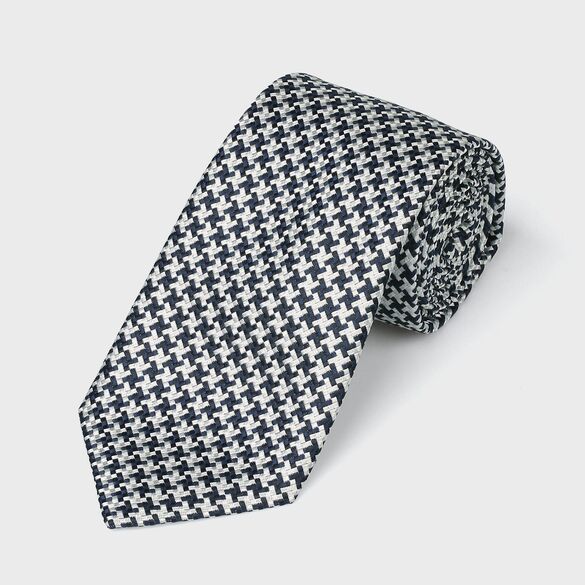 シルク ハウンドトゥース タイ