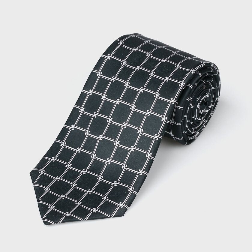 シルク ジオメトリック タイ.1