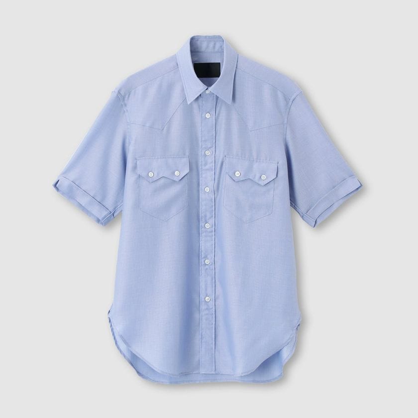 WOOL OXFORD SHORTSLEEVE WESTERN SHIRT