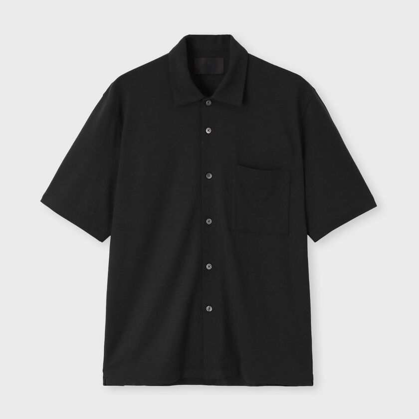 ACTIVE WOOL JERSEY S/S OVERSIZED SHIRT[アクティブウールジャージー 半袖オーバーサイズシャツ]