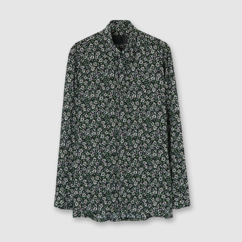 BOTANICAL PRINT FLY FRONT SHIRT