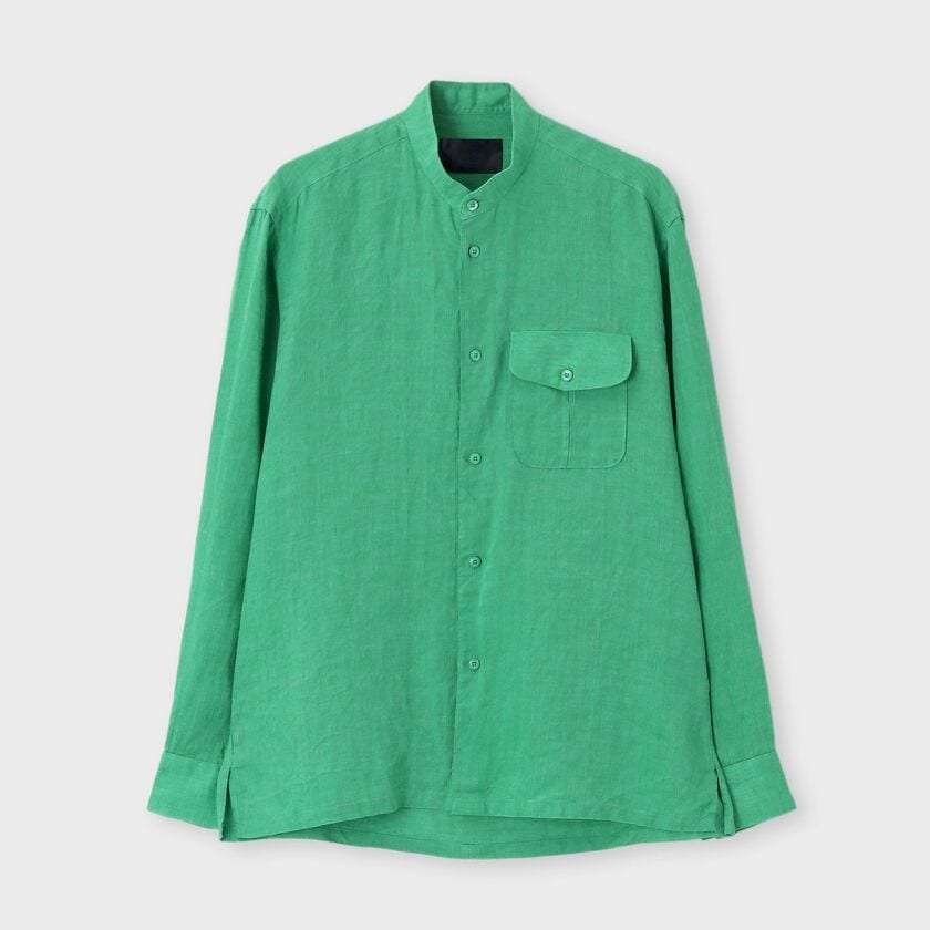 PROVENCE COLOUR LINEN BAND COLLAR  SHIRT [プロヴァンスカラー リネンシャツ]