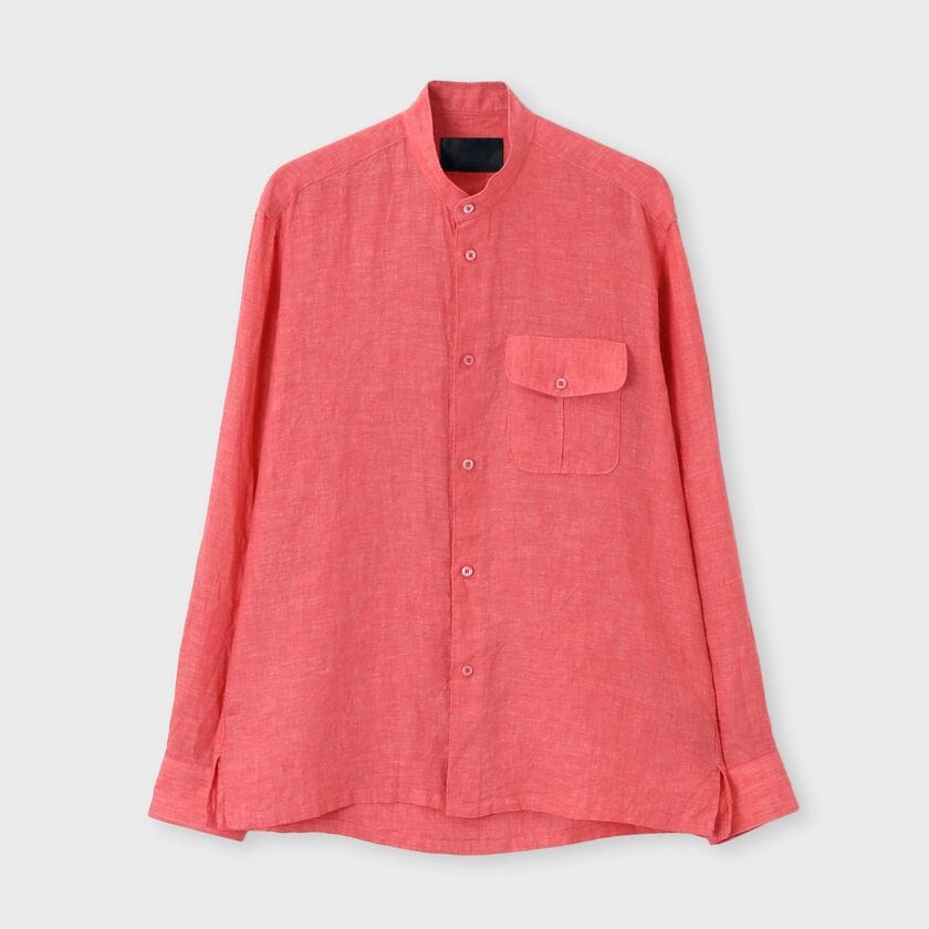 PROVENCE COLOUR LINEN BAND COLLAR  SHIRT [プロヴァンスカラー リネンシャツ]