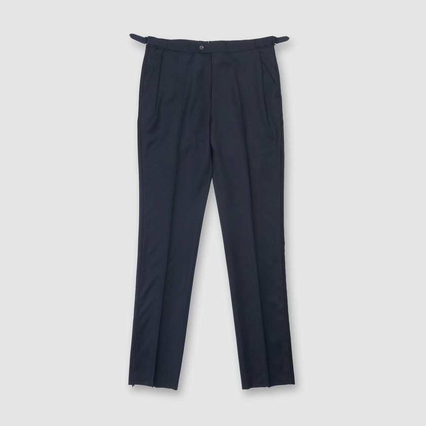 WOOL LYOCELL TAPERED SLACKS