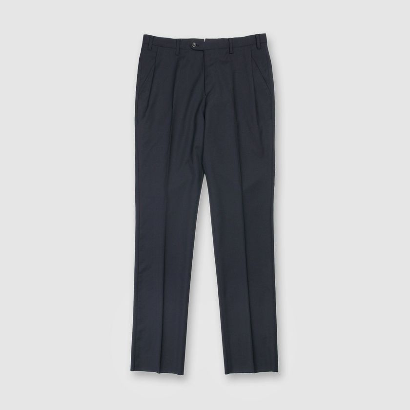 WOOL TROPICAL STRETCH TAPERED SLACKS