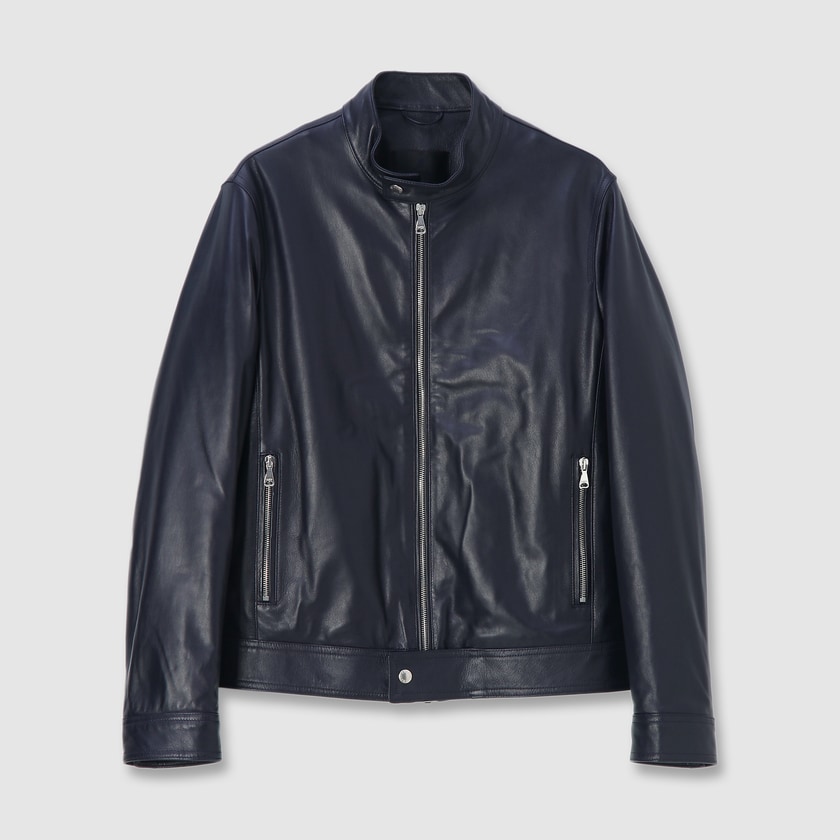 PADDED LEATHER BIKER 　JACKET