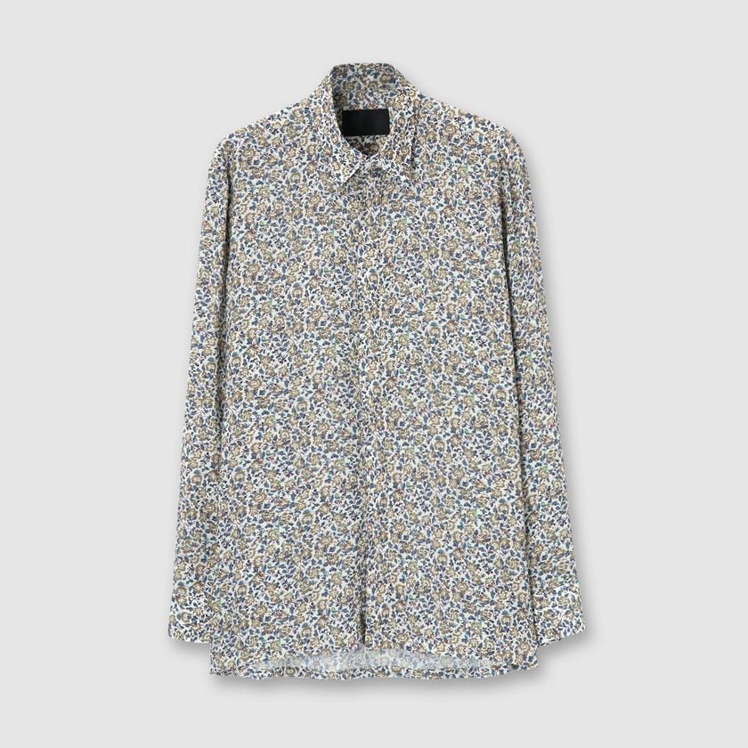 BOTANICAL PRINT FLY FRONT SHIRT