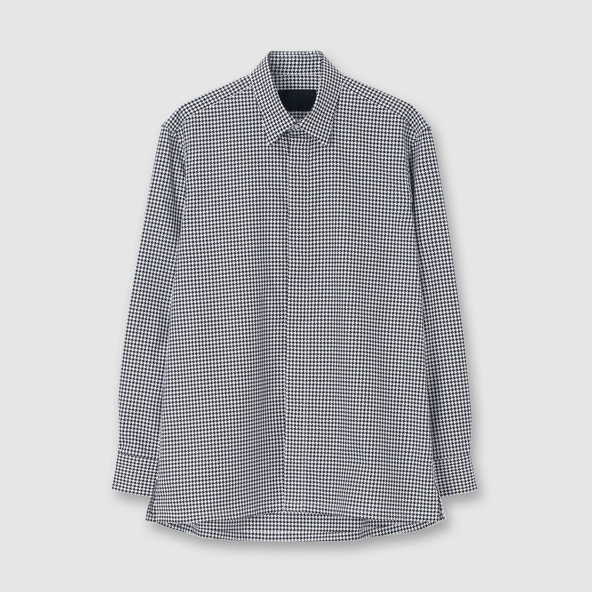 HOUNDSTOOTH FLY FRONT SHIRT