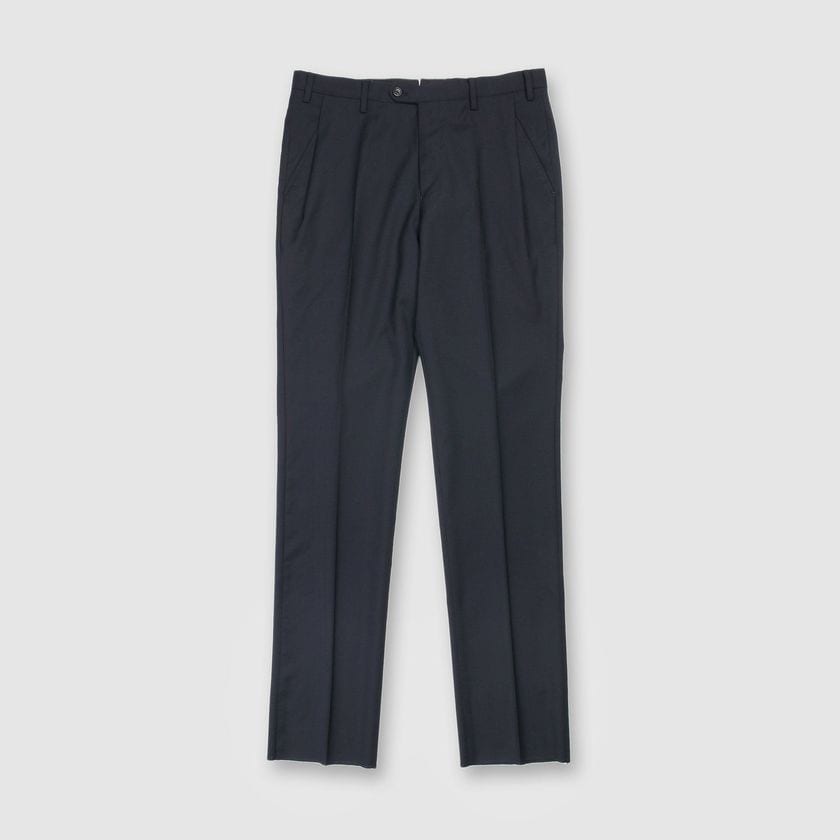WOOL TROPICAL STRETCH TAPERED SLACKS