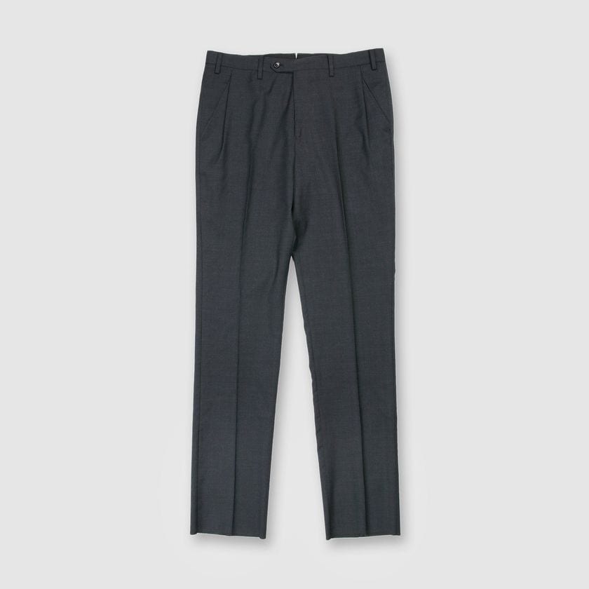 WOOL TROPICAL STRETCH TAPERED SLACKS