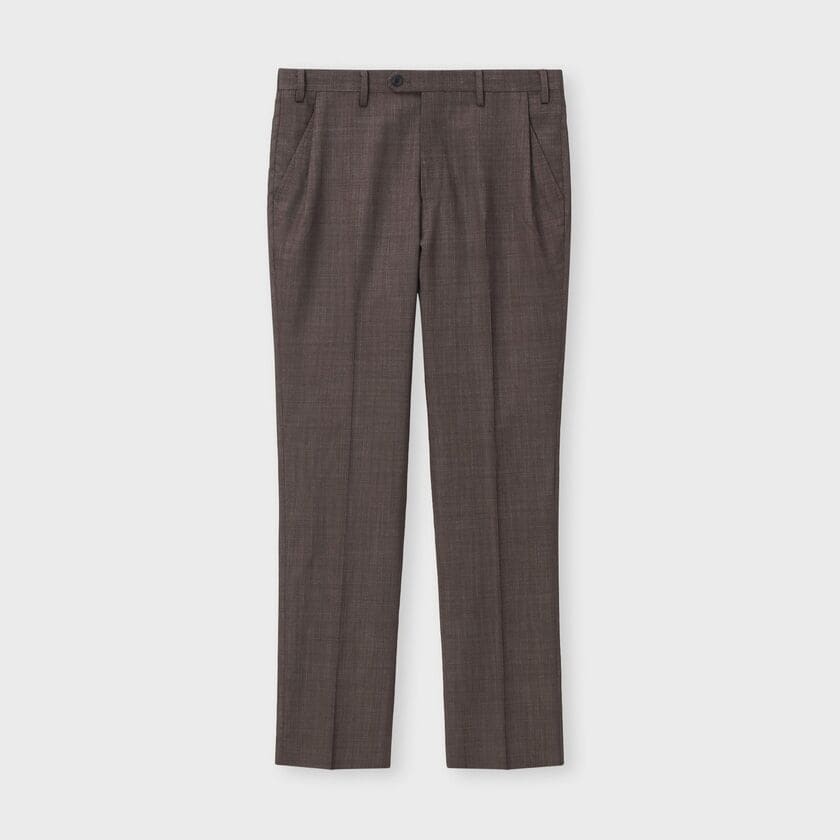 WOOL SILK CHAMBRAY TAPERED  SLACKS [ウールシルク シャンブレーパンツ]