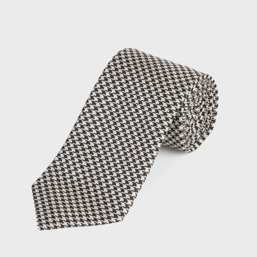 HOUNDS TOOTH NARROW TIE [ハウンズトゥース ナロータイ]