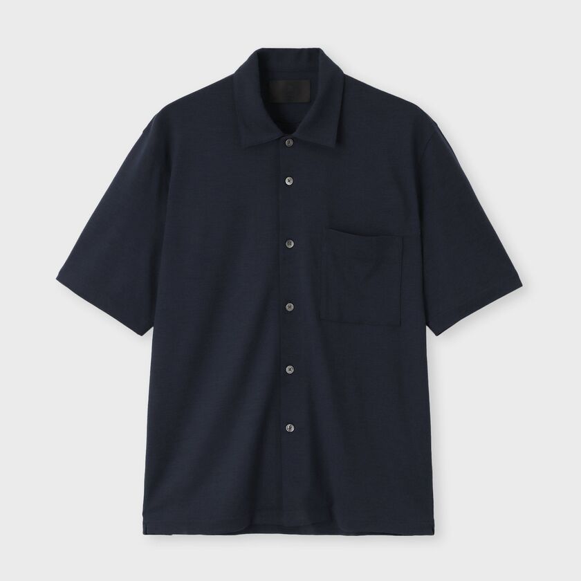 ACTIVE WOOL JERSEY S/S OVERSIZED SHIRT[アクティブウールジャージー 半袖オーバーサイズシャツ]