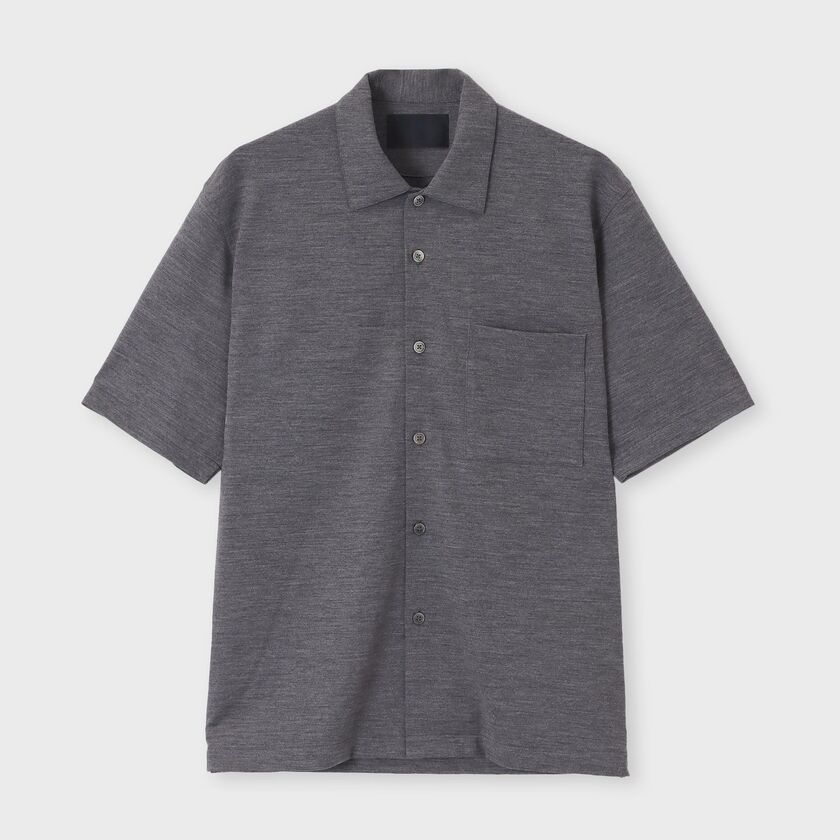 ACTIVE WOOL JERSEY S/S OVERSIZED SHIRT[アクティブウールジャージー 半袖オーバーサイズシャツ]