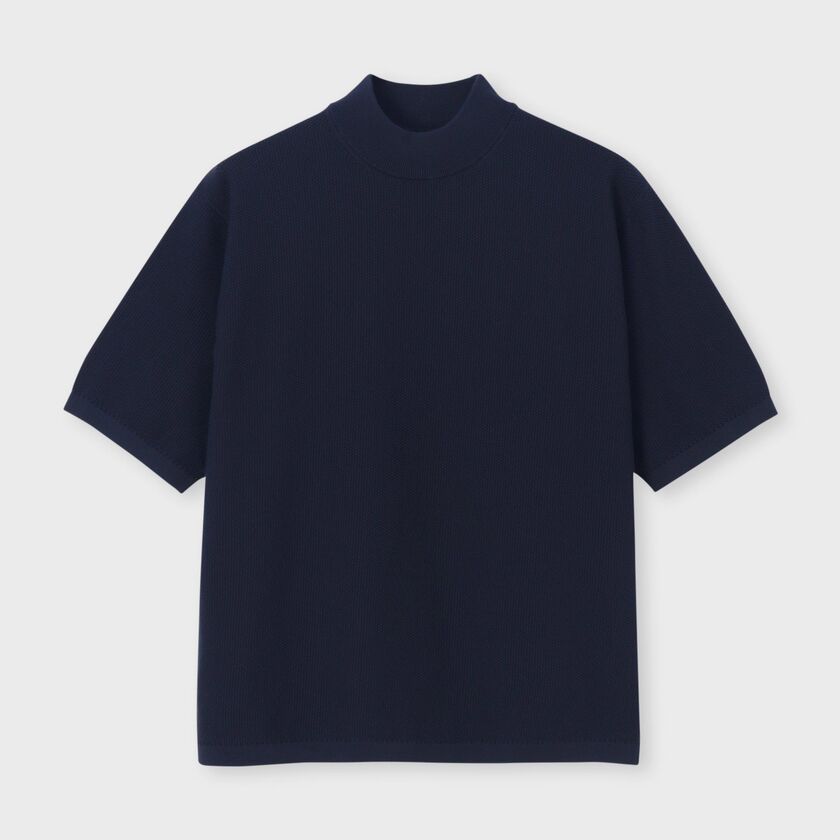 DEMON PIQUE MOCK NECK 　S/S SWEATER [鬼カノコ モックネック SSセーター]