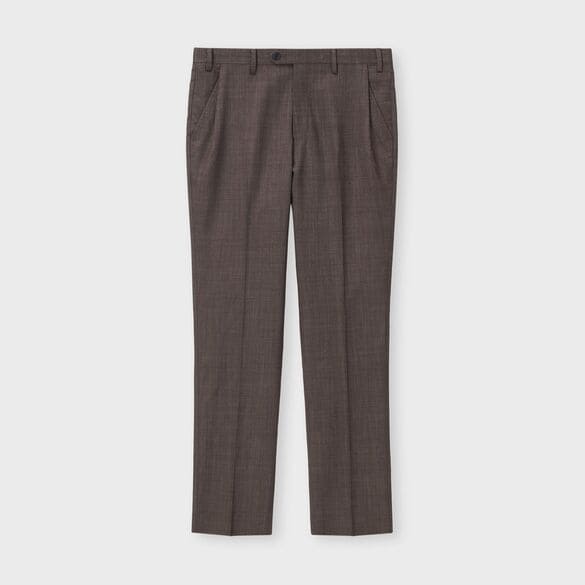 WOOL SILK CHAMBRAY TAPERED  SLACKS [ウールシルク シャンブレーパンツ]