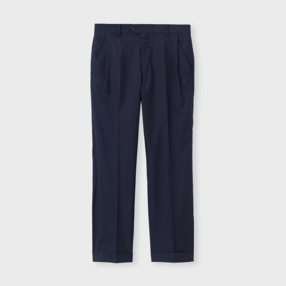 WOOL SILK STRAIGHT  SLACKS [ウールシルク ストレートパンツ]
