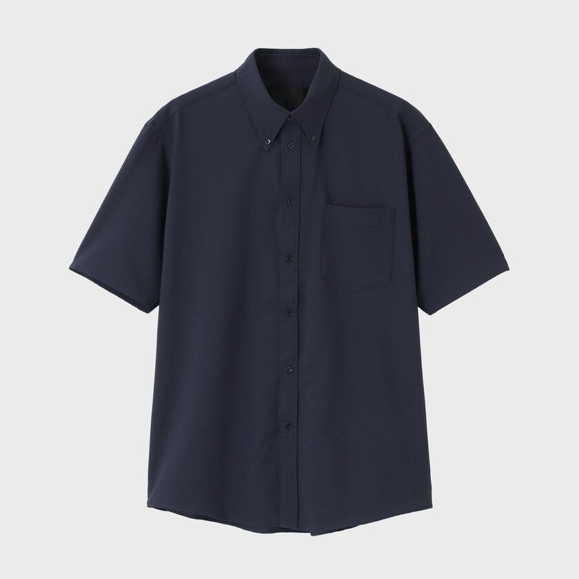 2WAY STRETCH SEERSUCKER S/S B.D. SHIRT[2WAYストレッチシアサッカー 半袖ボタンダウンシャツ]
