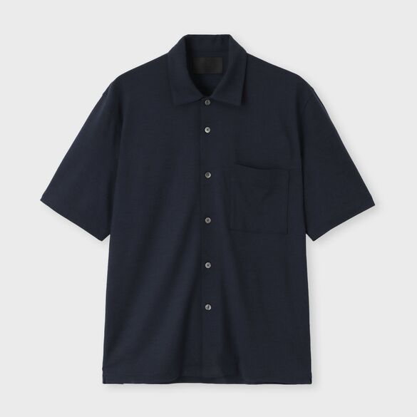 ACTIVE WOOL JERSEY S/S OVERSIZED SHIRT[アクティブウールジャージー 半袖オーバーサイズシャツ]