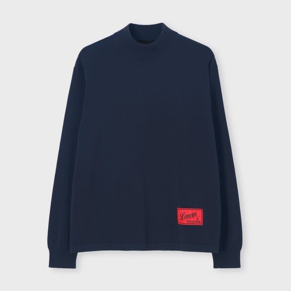 S/S Mock Neck Logo Knit モックネック NEW SOMERSET MOCK NECK SWEATER [NEWサマセット モックネック