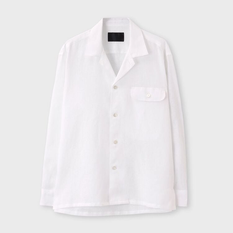 PROVENCE LINEN OPEN COLLAR SHIRT-JACKET[プロヴァンスリネンオープン