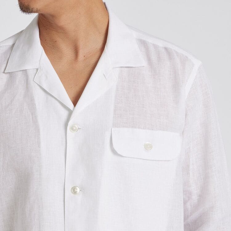 PROVENCE LINEN OPEN COLLAR SHIRT-JACKET[プロヴァンスリネンオープン
