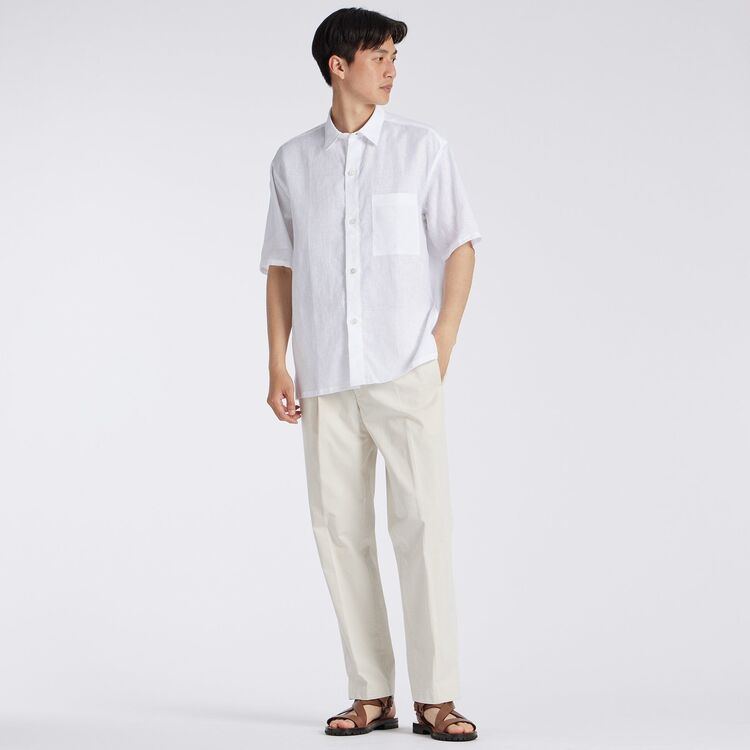 PROVENCE LINEN S/S OVERSIZED SHIRT[プロヴァンスリネン半袖オーバー