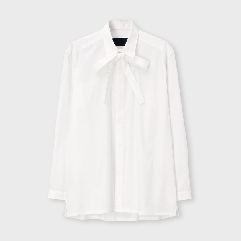 SOLID JANNE BOW 　BLOUSE