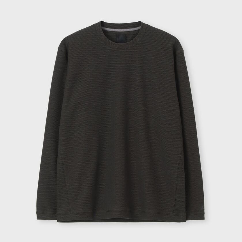 コットン　ビッグメッシュ　クルーネックカットソー / シャルニエ