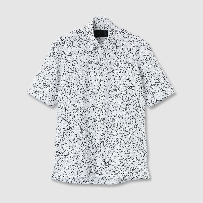 BOTANICAL &rdquo;LINE DRAWING&rdquo; SEERSUCKER 　SHIRT